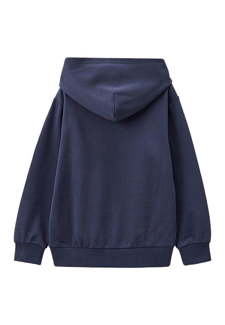 Sudadera con capucha azul para niño