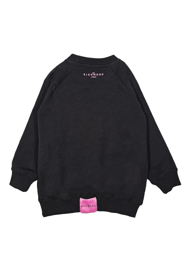 Vestido sudadera negro para niña