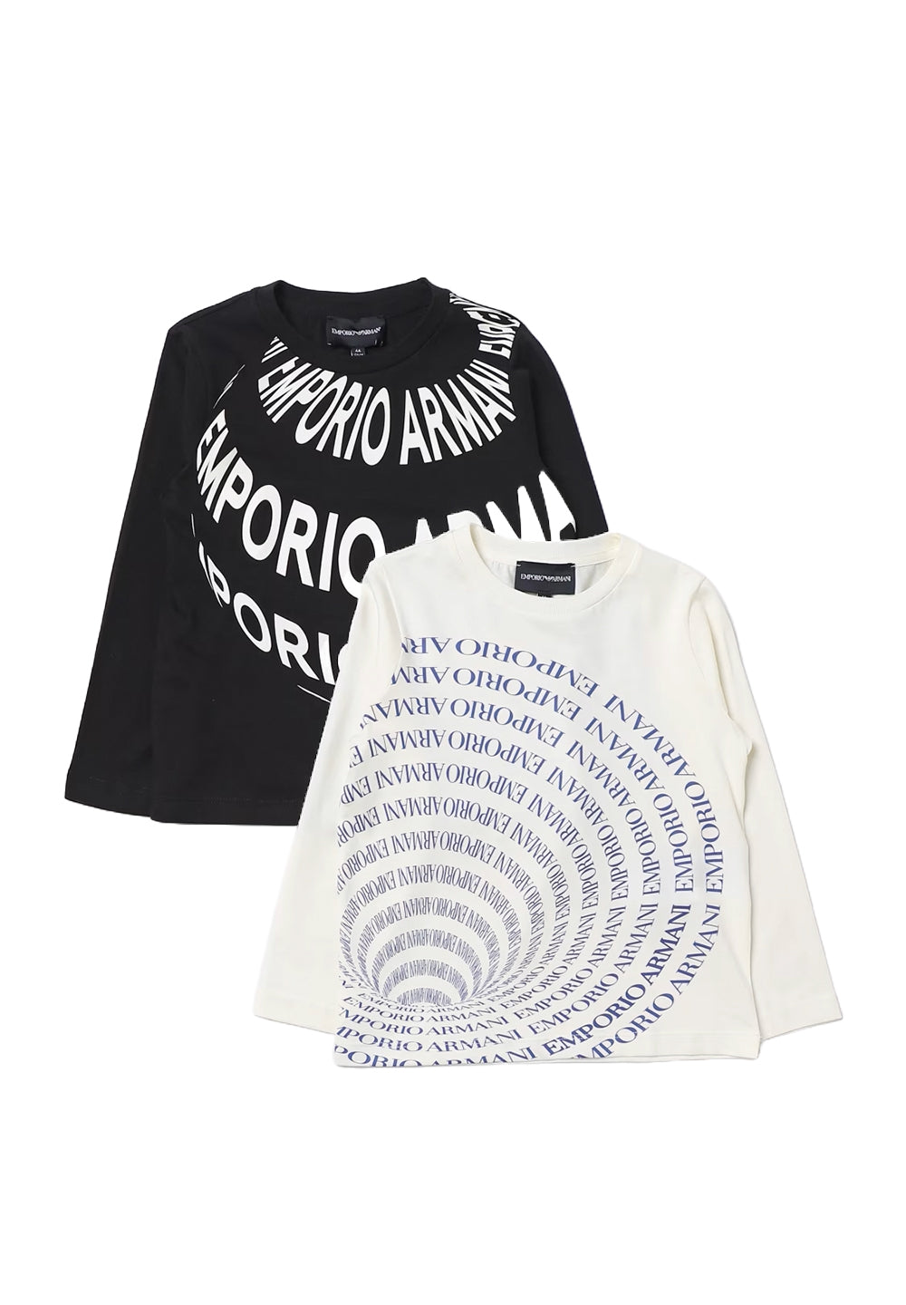 Lot de 2 t-shirts noir et blanc pour enfants