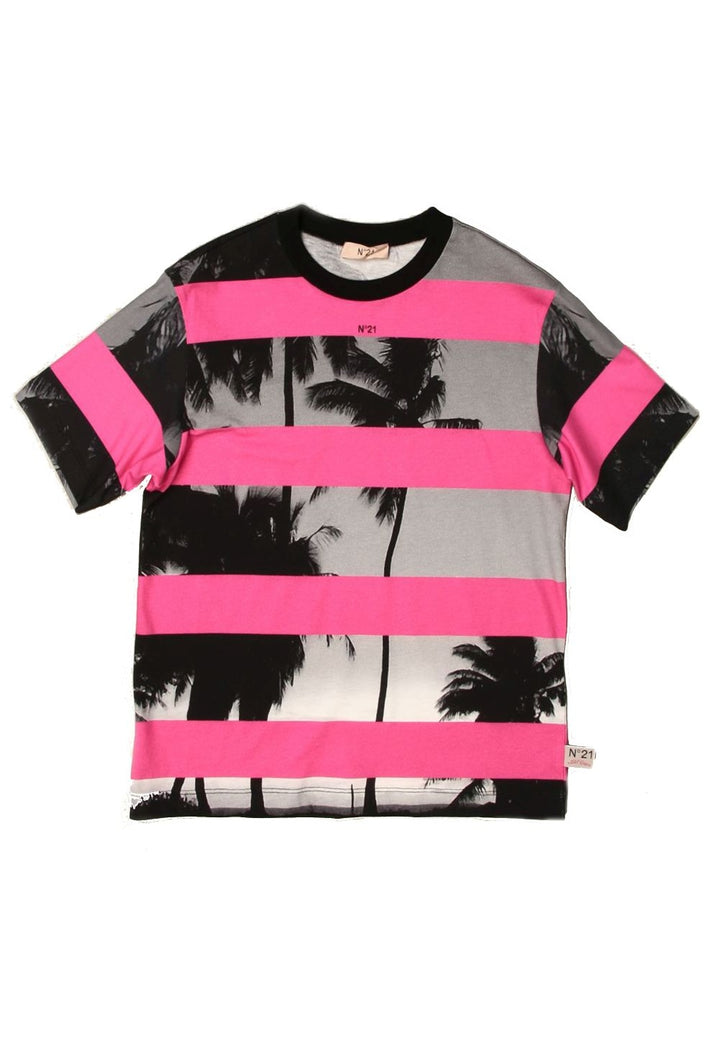 T-shirt nero-fuxia per bambina - Primamoda kids