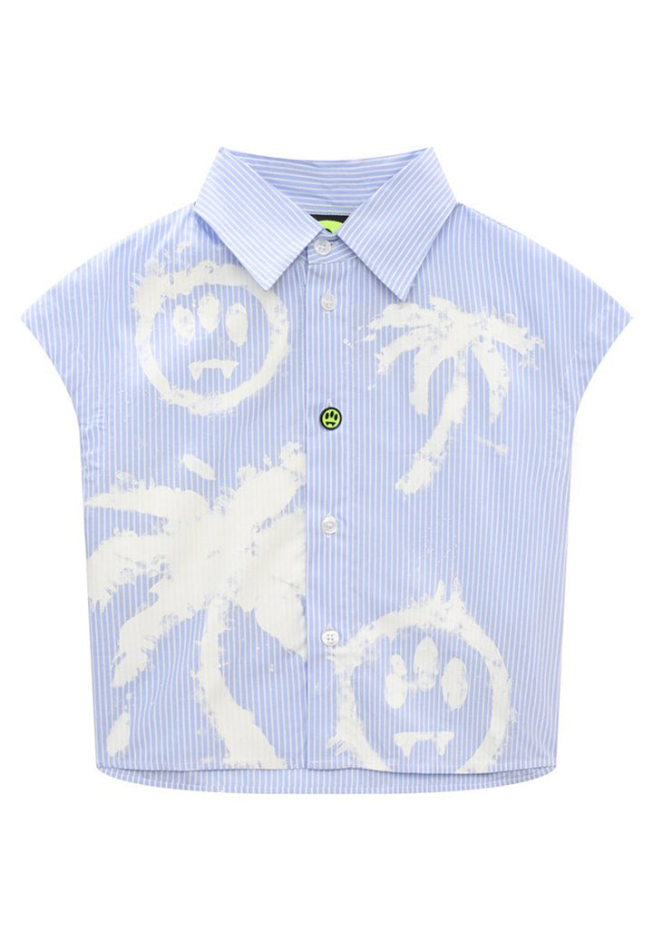 Hellblaues ärmelloses Shirt für Mädchen