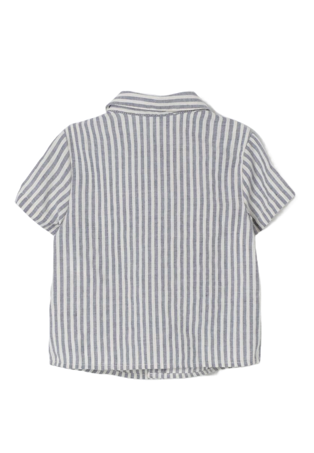 Camisa blanco-celeste para niño
