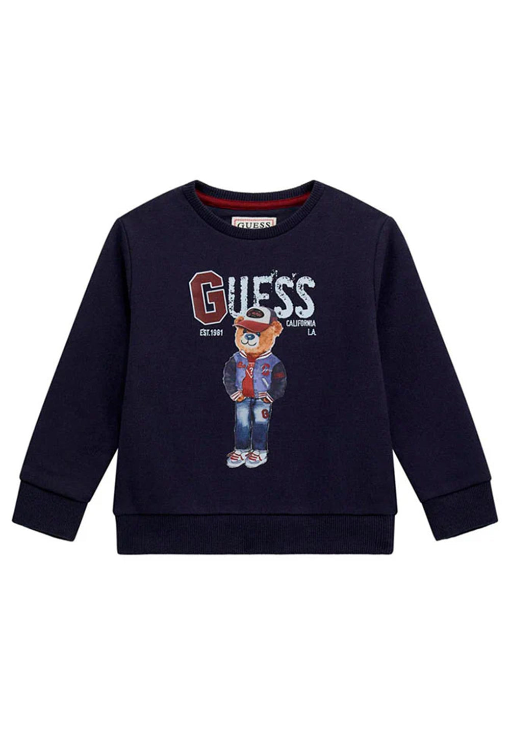 Sweat-shirt bleu à col rond pour enfant