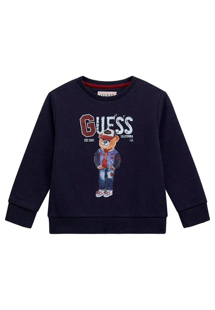 Sweat-shirt bleu à col rond pour enfant