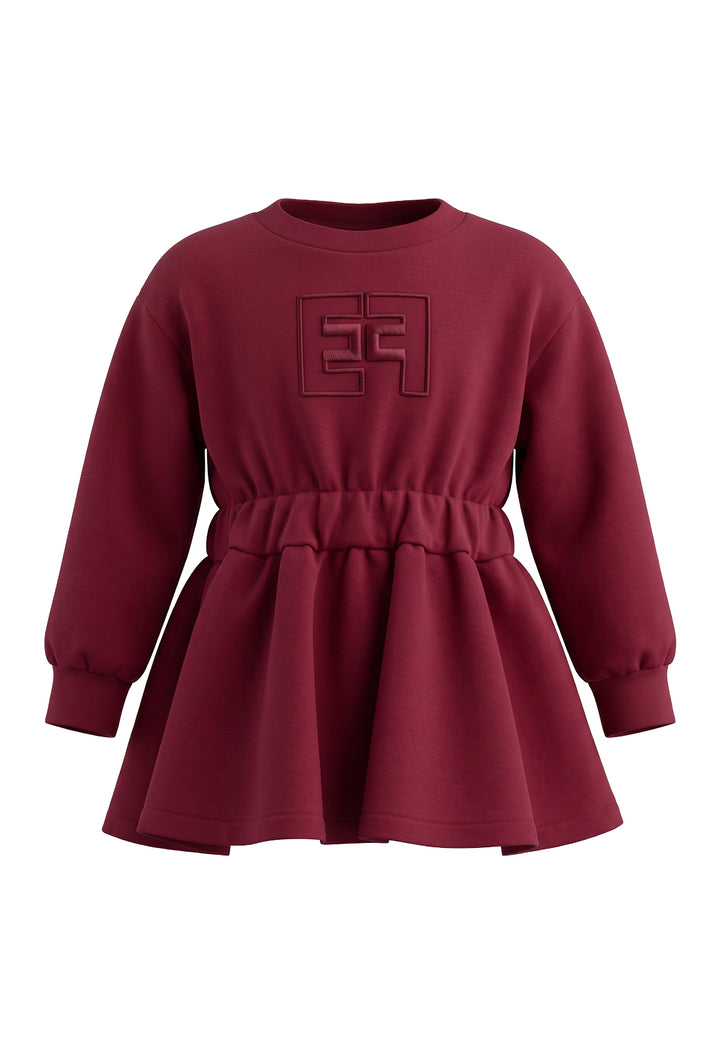 Vestido sudadera fucsia para bebé niña