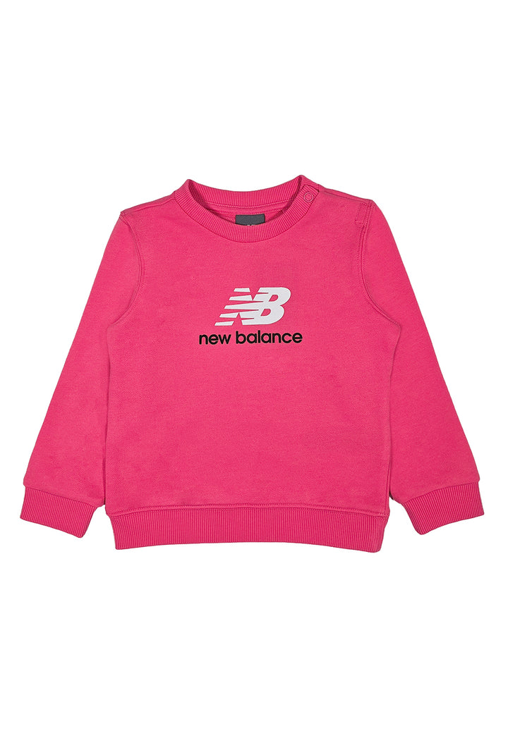 Sudadera de cuello redondo rosa para bebé niña