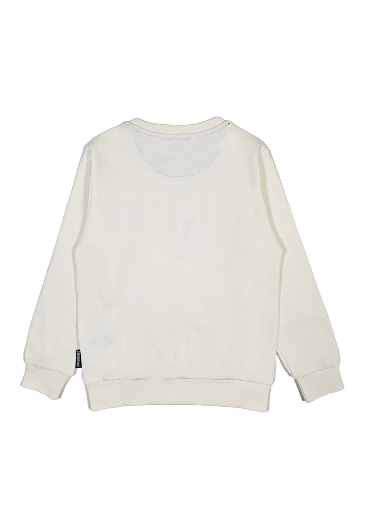 White crewneck sweatshirt for kids