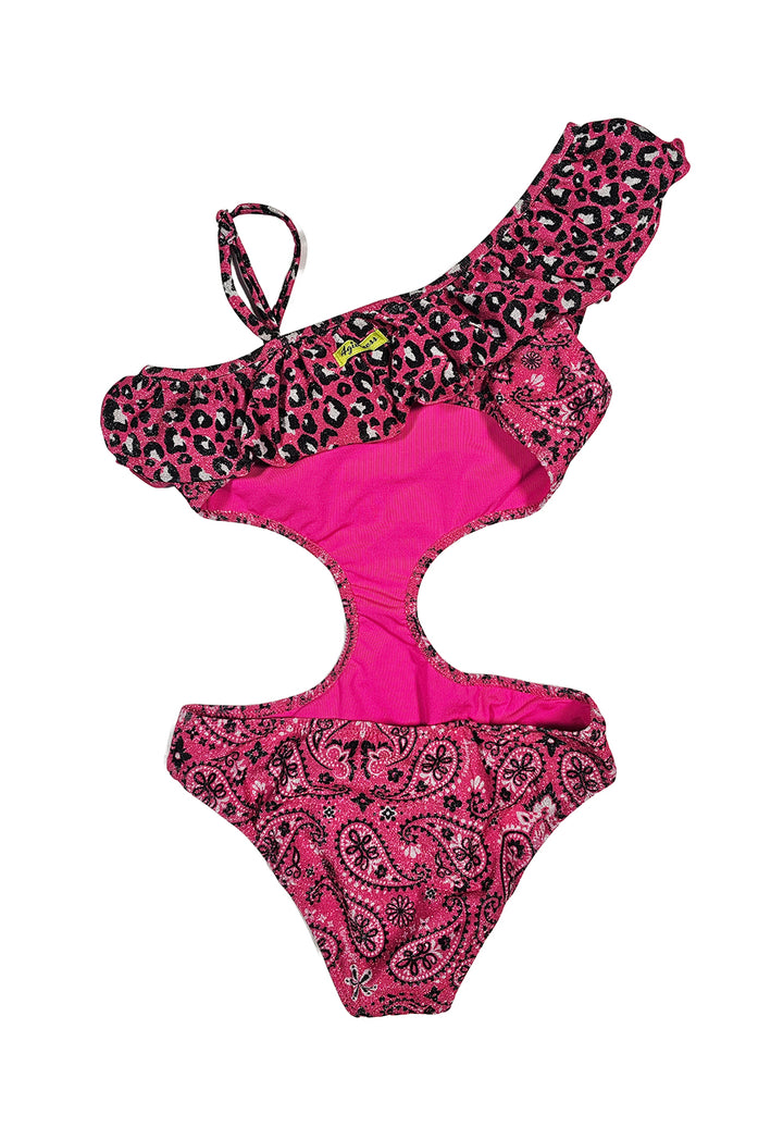 Costume monokini fuxia per bambina - Primamoda kids