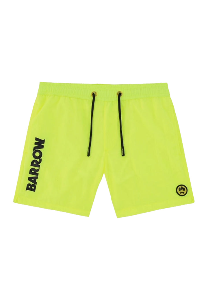 Bañador tipo bóxer amarillo flúor para niño