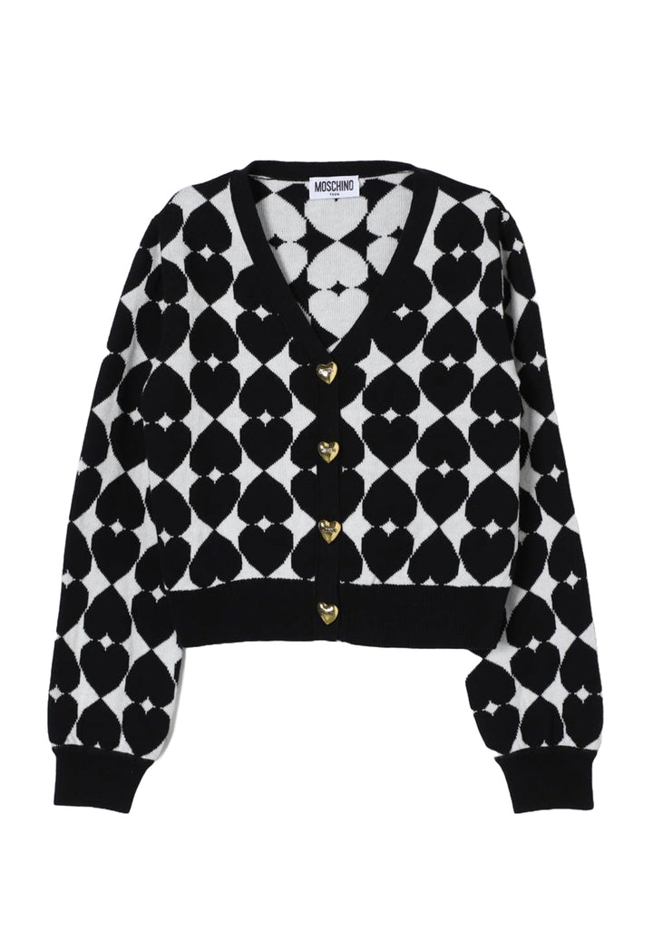 Schwarze Strickjacke für Mädchen