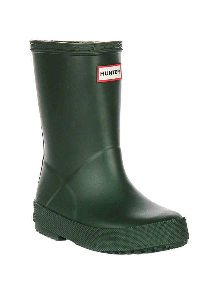Green rain boots for baby girls