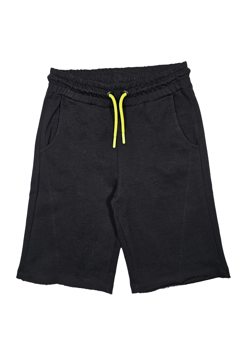 Black fleece shorts for boys