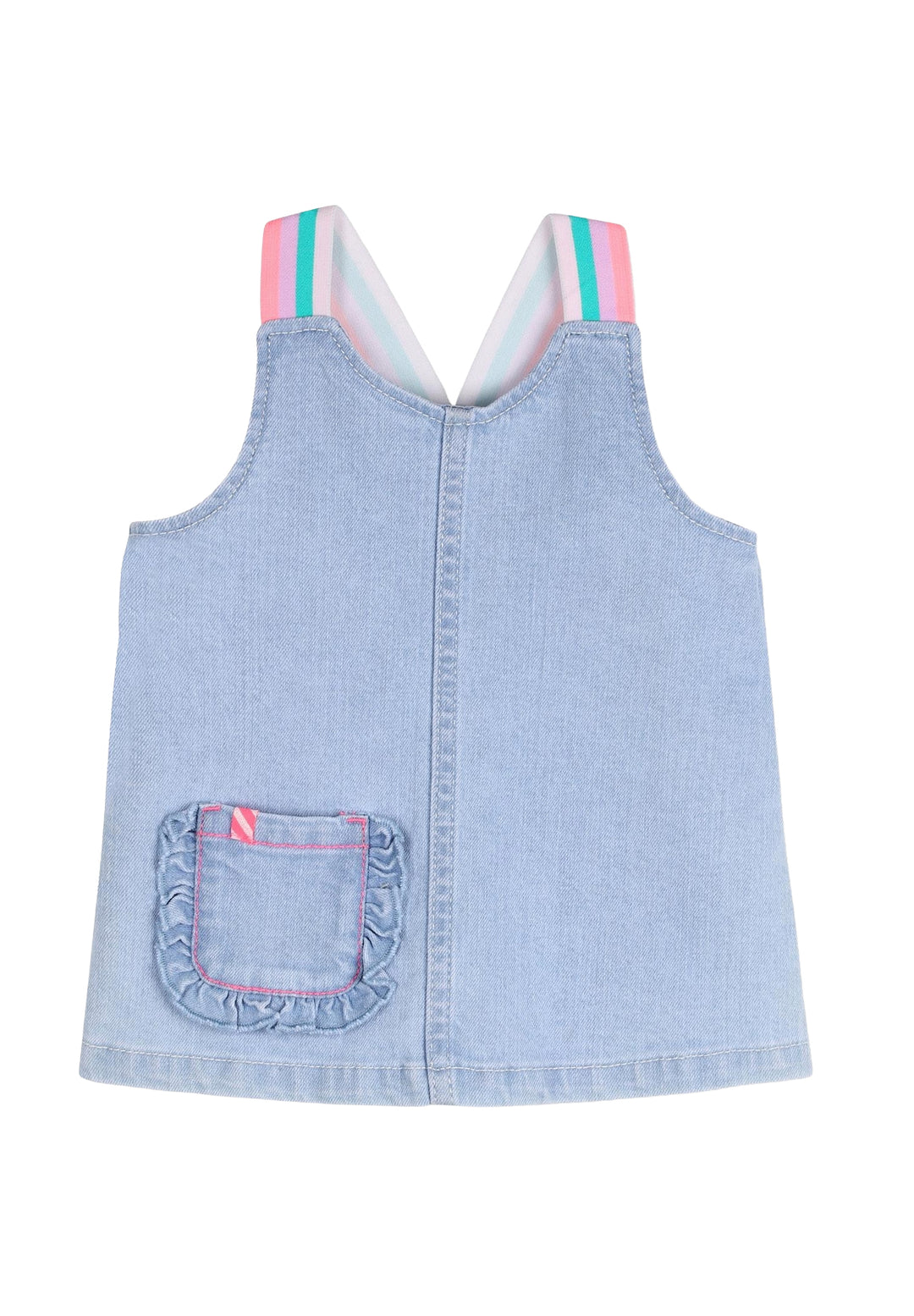 Blue denim dress for baby girl