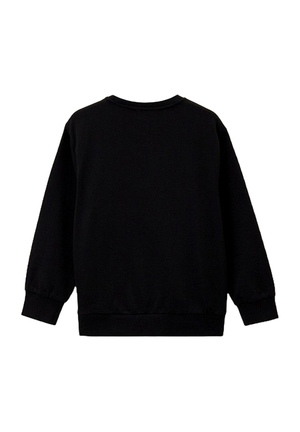 Sweat-shirt noir à col rond pour enfant