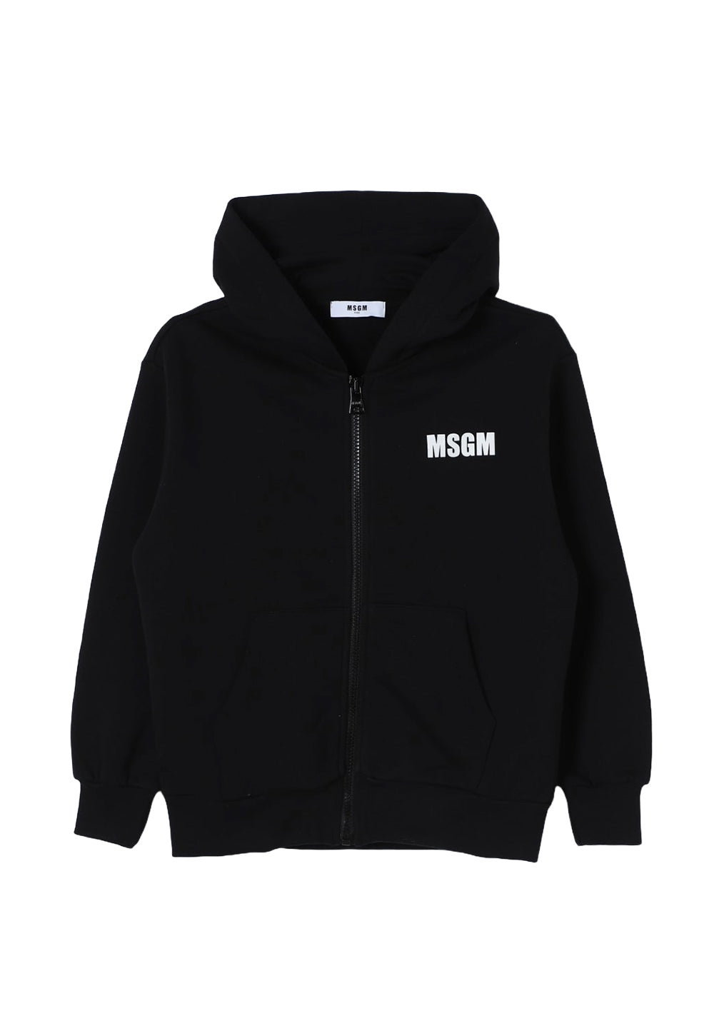 Schwarzes Unisex-Sweatshirt mit Reißverschluss