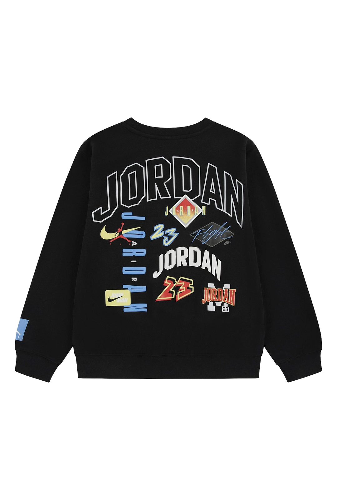 Sudadera negra de cuello redondo para niño