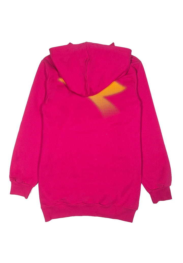 Robe sweat fuchsia pour fille