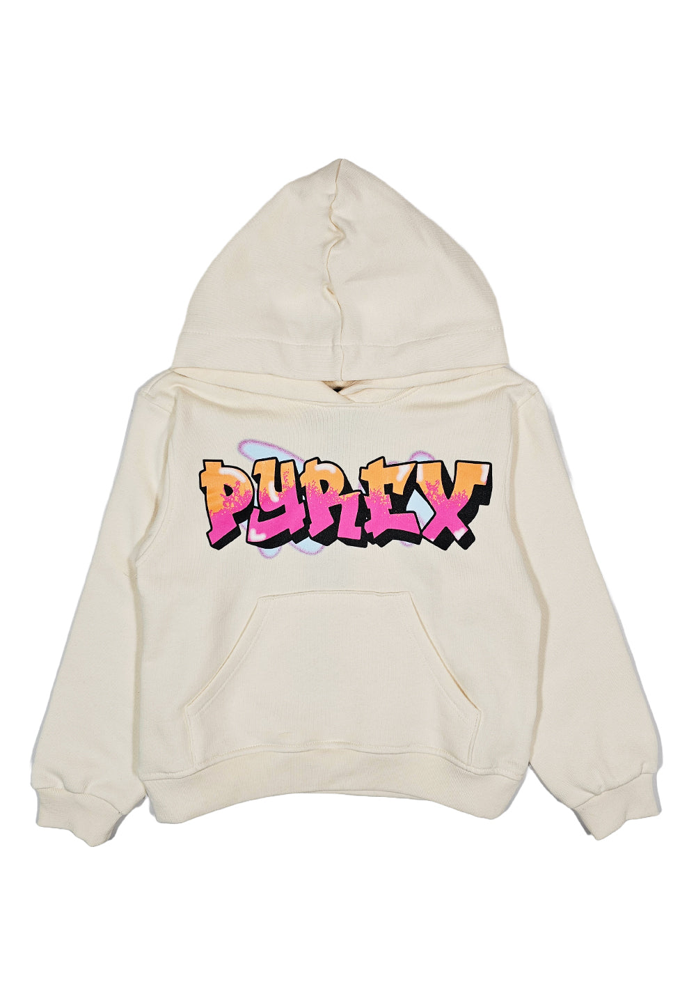 Cremefarbenes Kapuzensweatshirt für Mädchen