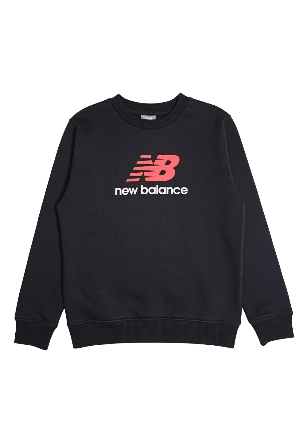 Sudadera negra de cuello redondo para niño