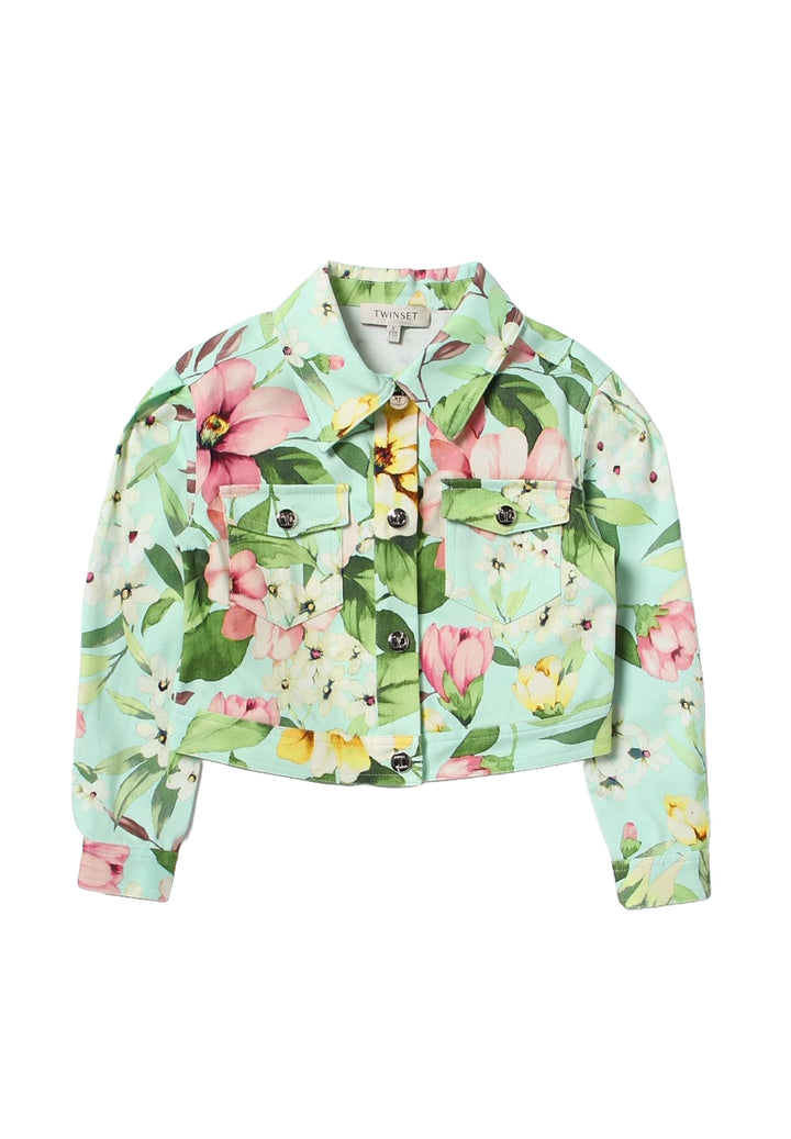 Giubbino denim verde per bambina - Primamoda kids