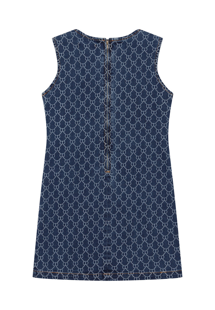 Denim blue dress for baby girl