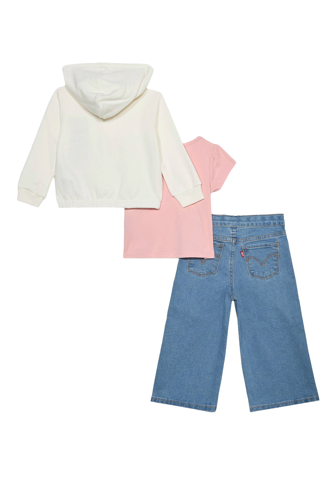 Conjunto de 3 piezas color crema-rosa para bebé niña