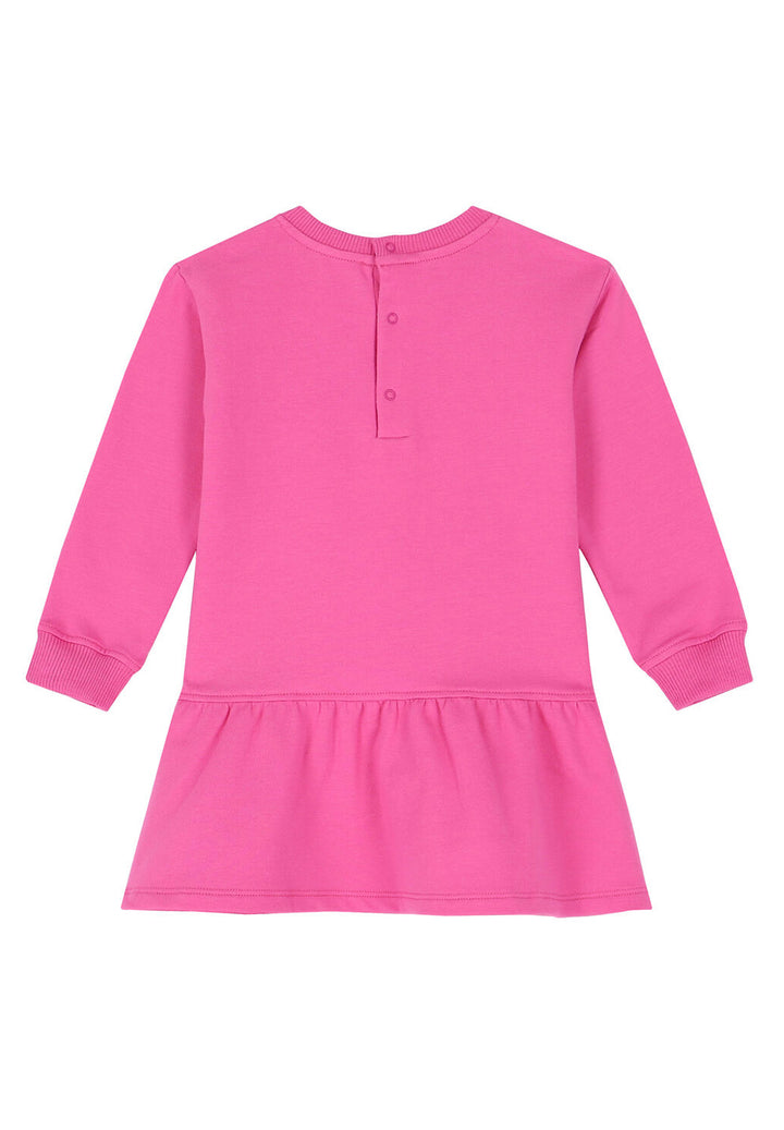 Robe sweat fuchsia pour fille