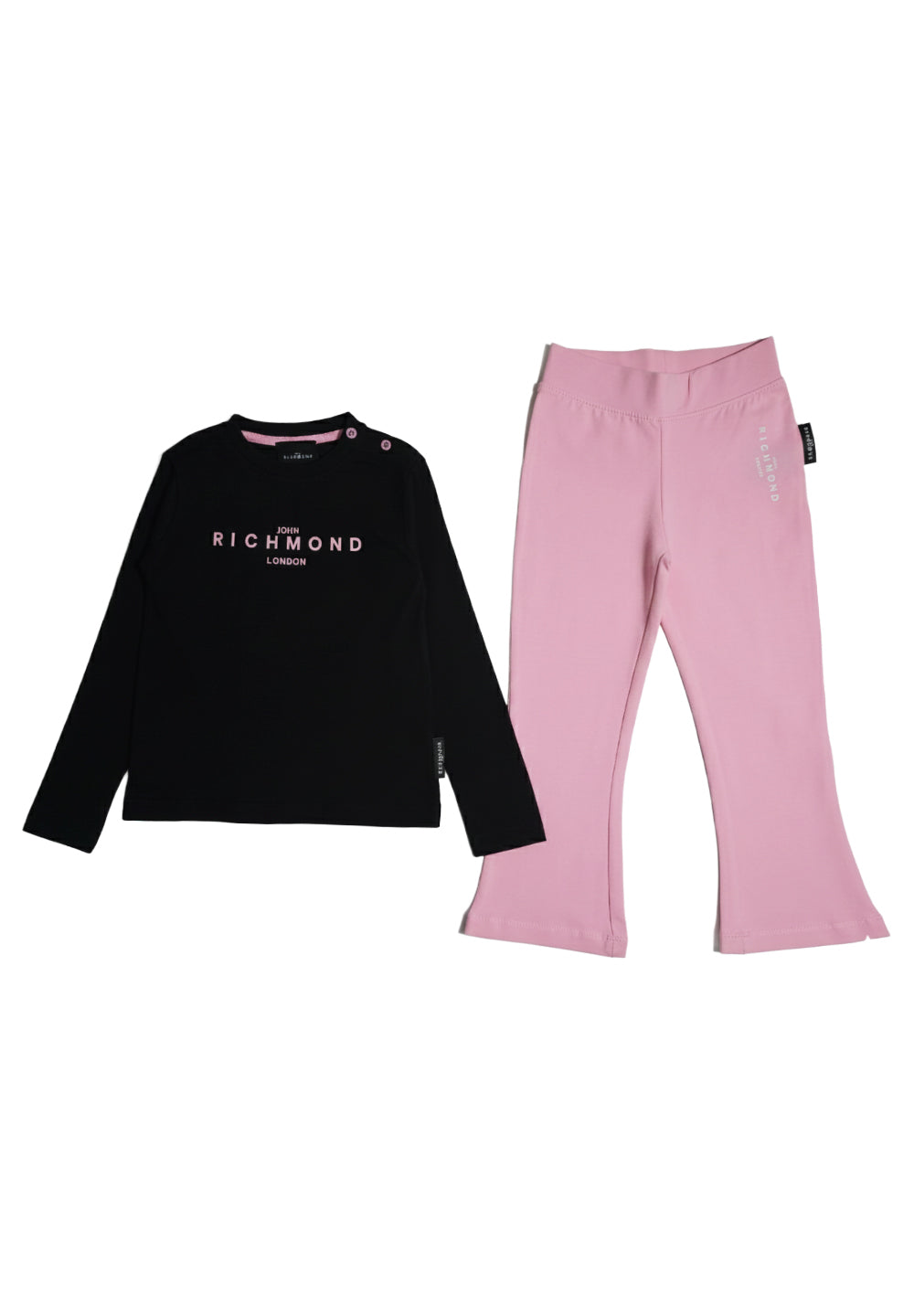Conjunto negro y rosa para bebé recién nacida