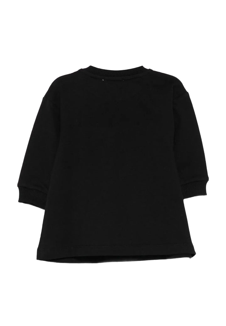 Black sweatshirt dress for girls
