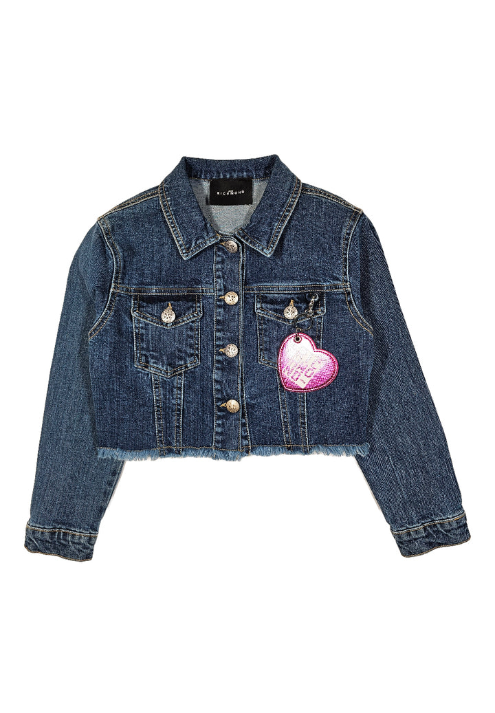Blue denim jacket for girls