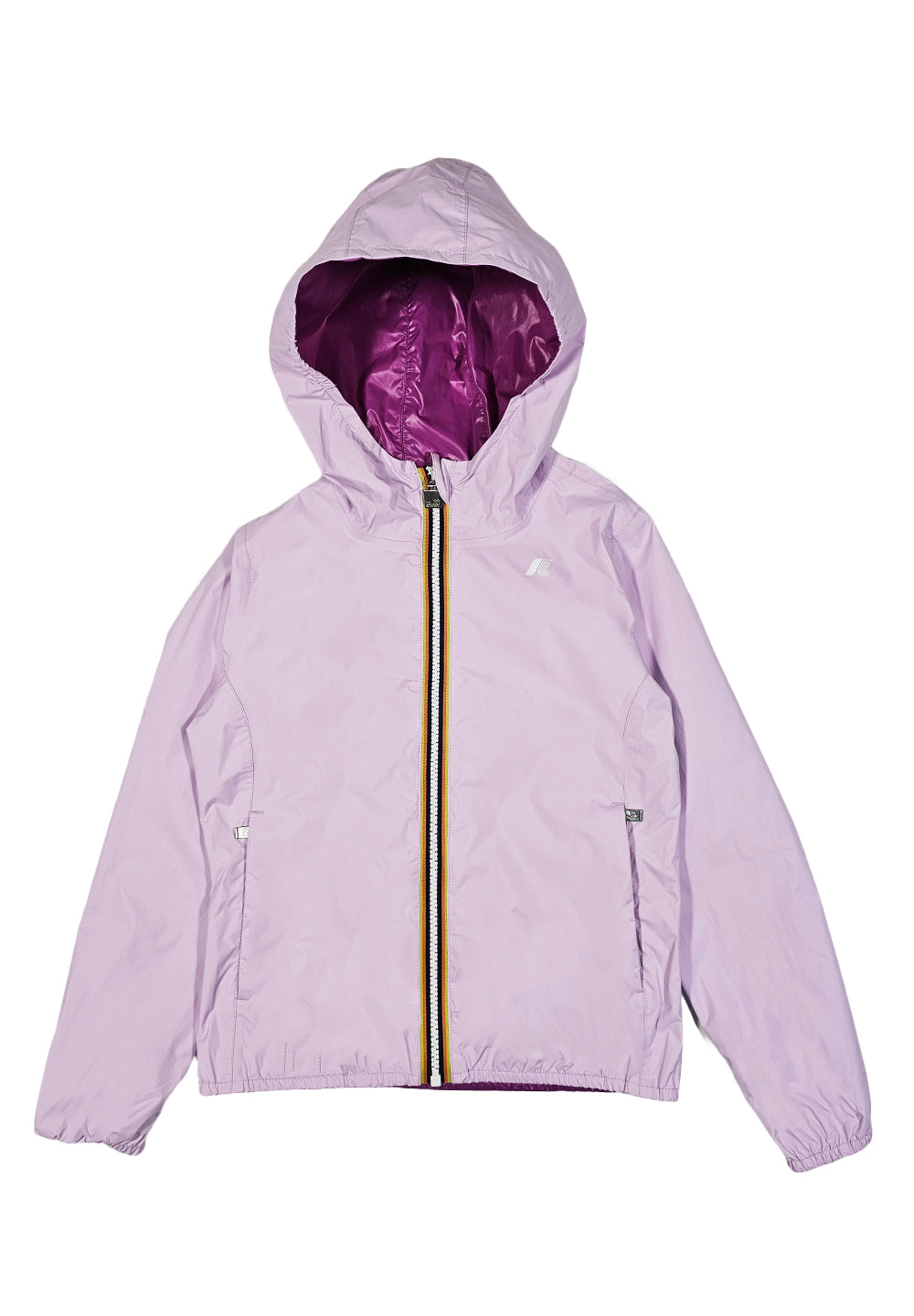 Chaqueta reversible lila-violeta para niña