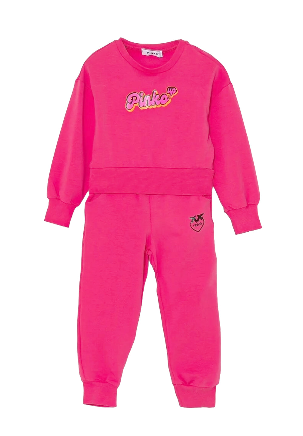Fuchsia sweatshirt set for girl