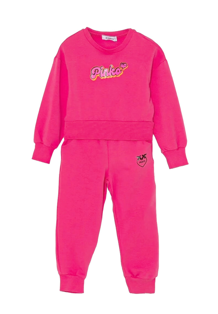Fuchsia sweatshirt set for girl