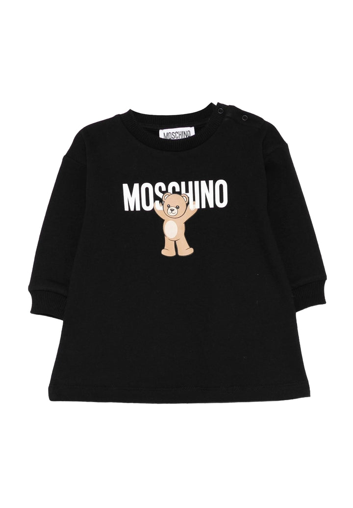 Black sweatshirt dress for girls