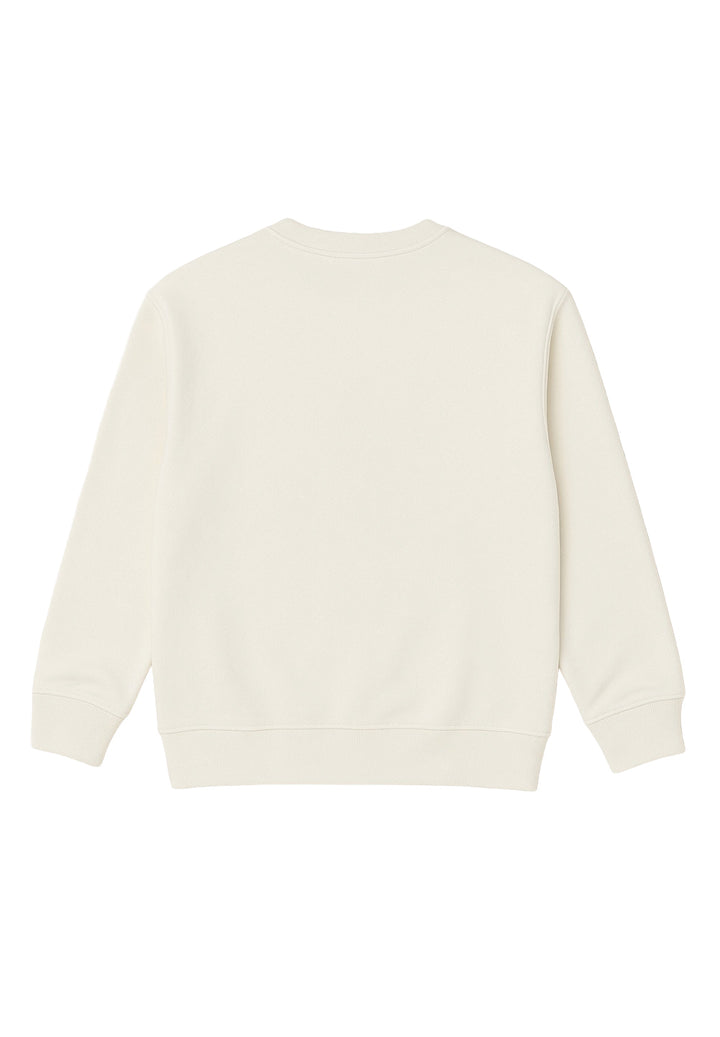 Weißes Sweatshirt mit Rundhalsausschnitt für Jungen