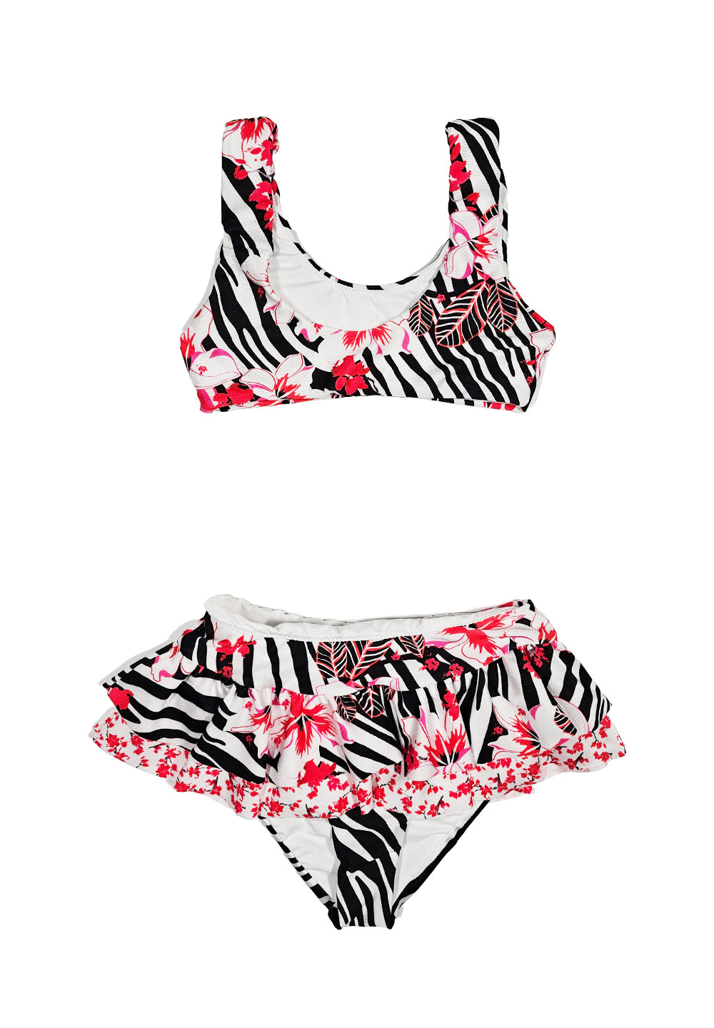 Costume bikini bianco-nero per bambina - Primamoda kids