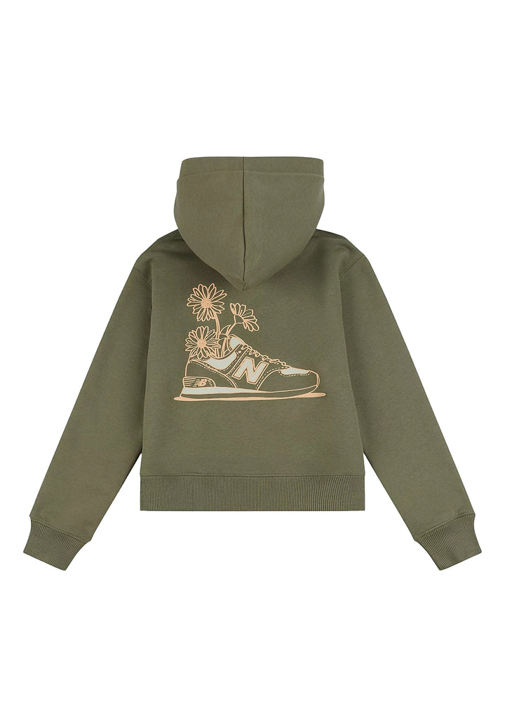 Grüner Kapuzenpullover für Mädchen