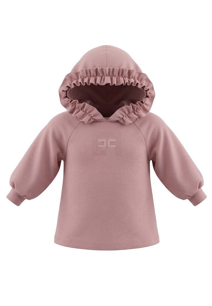 Vestido sudadera rosa para niña