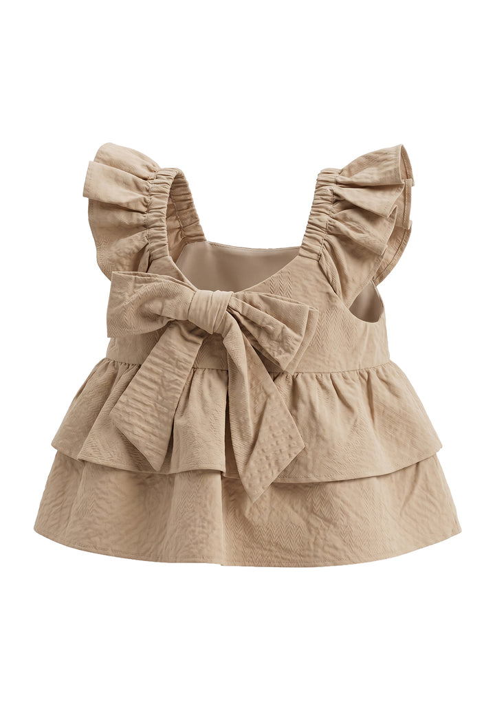 Beiges Kleid für Mädchen