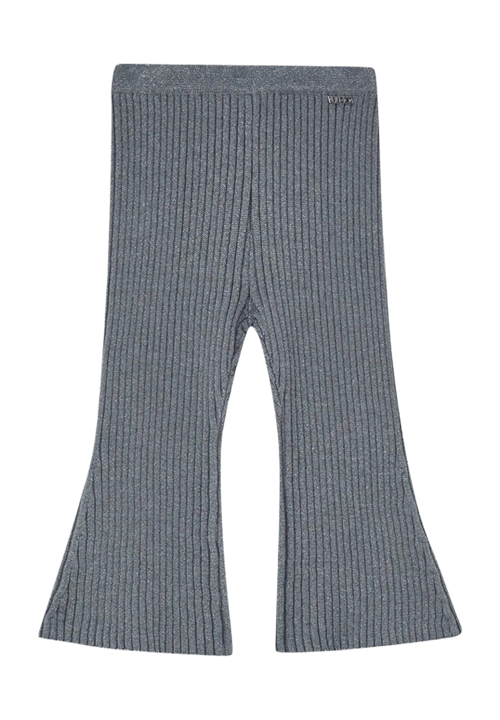 Grey knitted trousers for baby girl