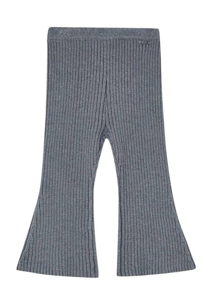 Grey knitted trousers for baby girl