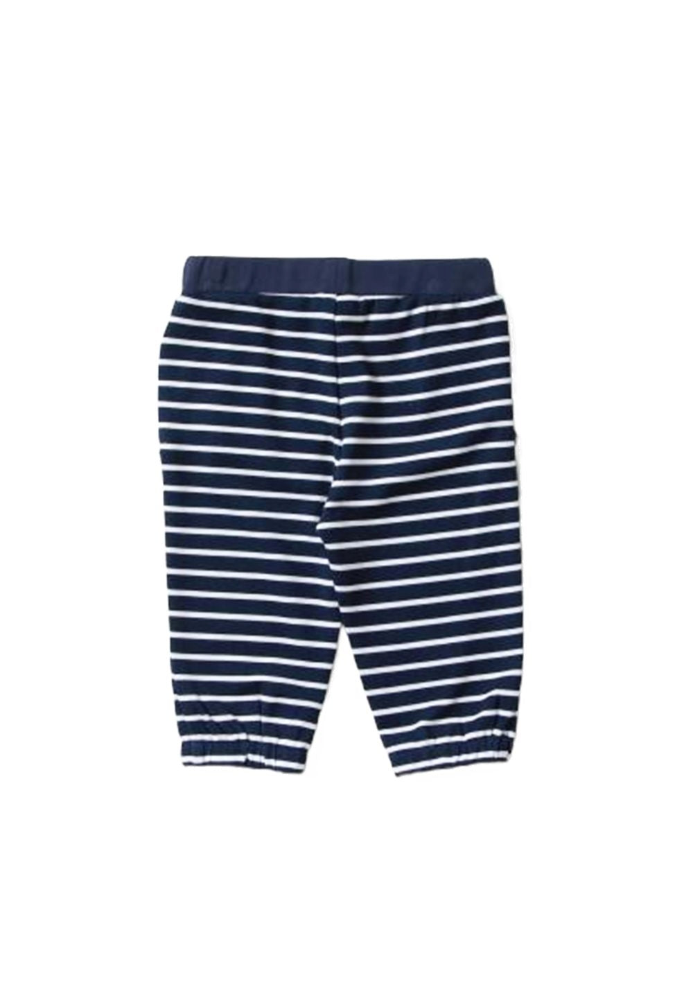 Pantalon de survêtement bleu et blanc pour bébé fille