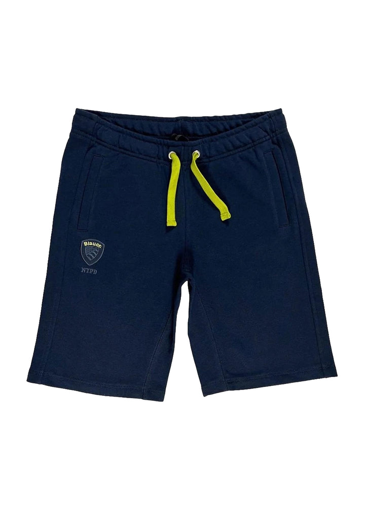 Bermuda felpa blu per bambino - Primamoda kids