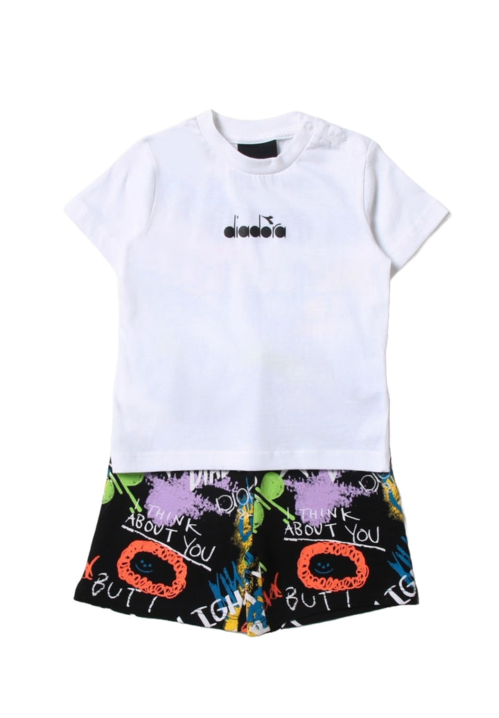 Completo bianco-nero per neonato - Primamoda kids