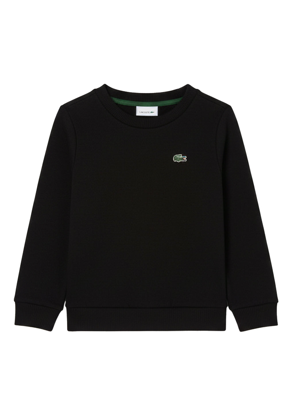 Sudadera negra de cuello redondo para niño