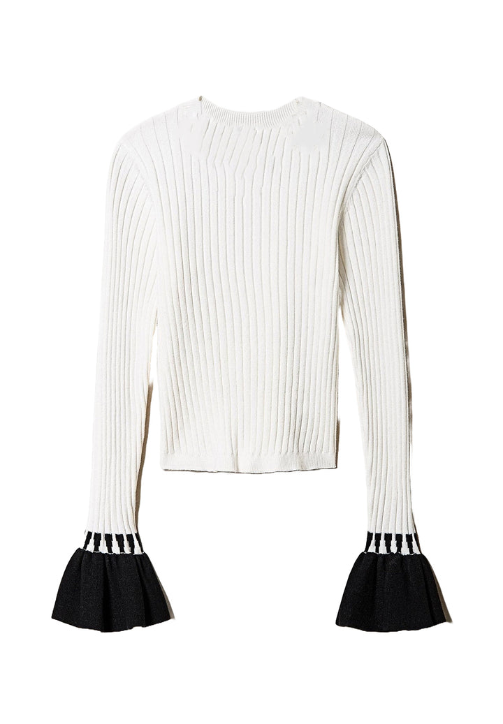 Weißer Pullover für Mädchen