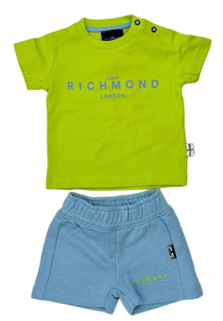 Conjunto color lima y celeste para niño
