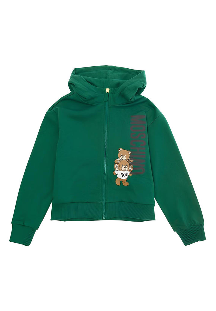 Green zip-up hoodie for boys