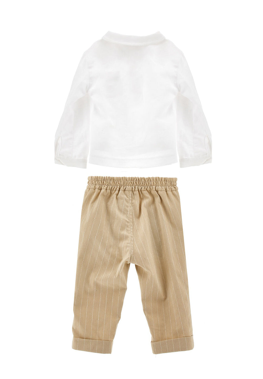 Ensemble blanc et beige pour nouveau-né fille