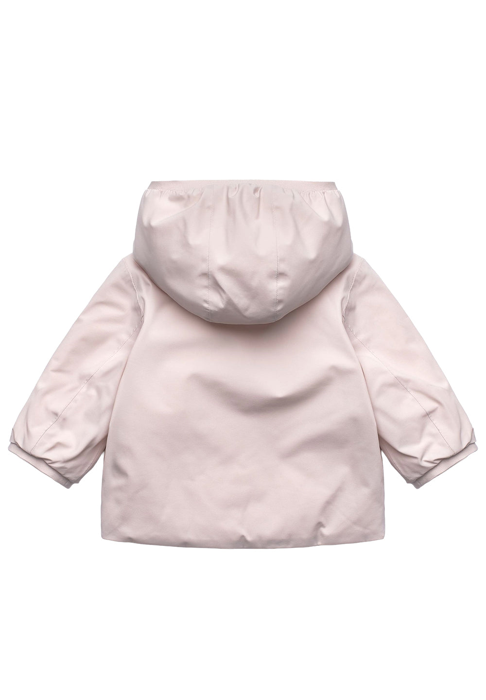 Reversible pink-white jacket for baby girl